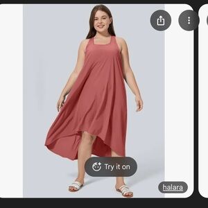 Halara Breezeful Backless Racerback Midi
Quick Dry Dress kapok red xs